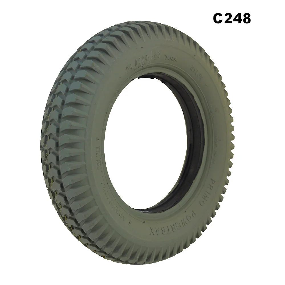 3.00-8 Grey Solid Puncture Proof Tyre with C248 Tread
